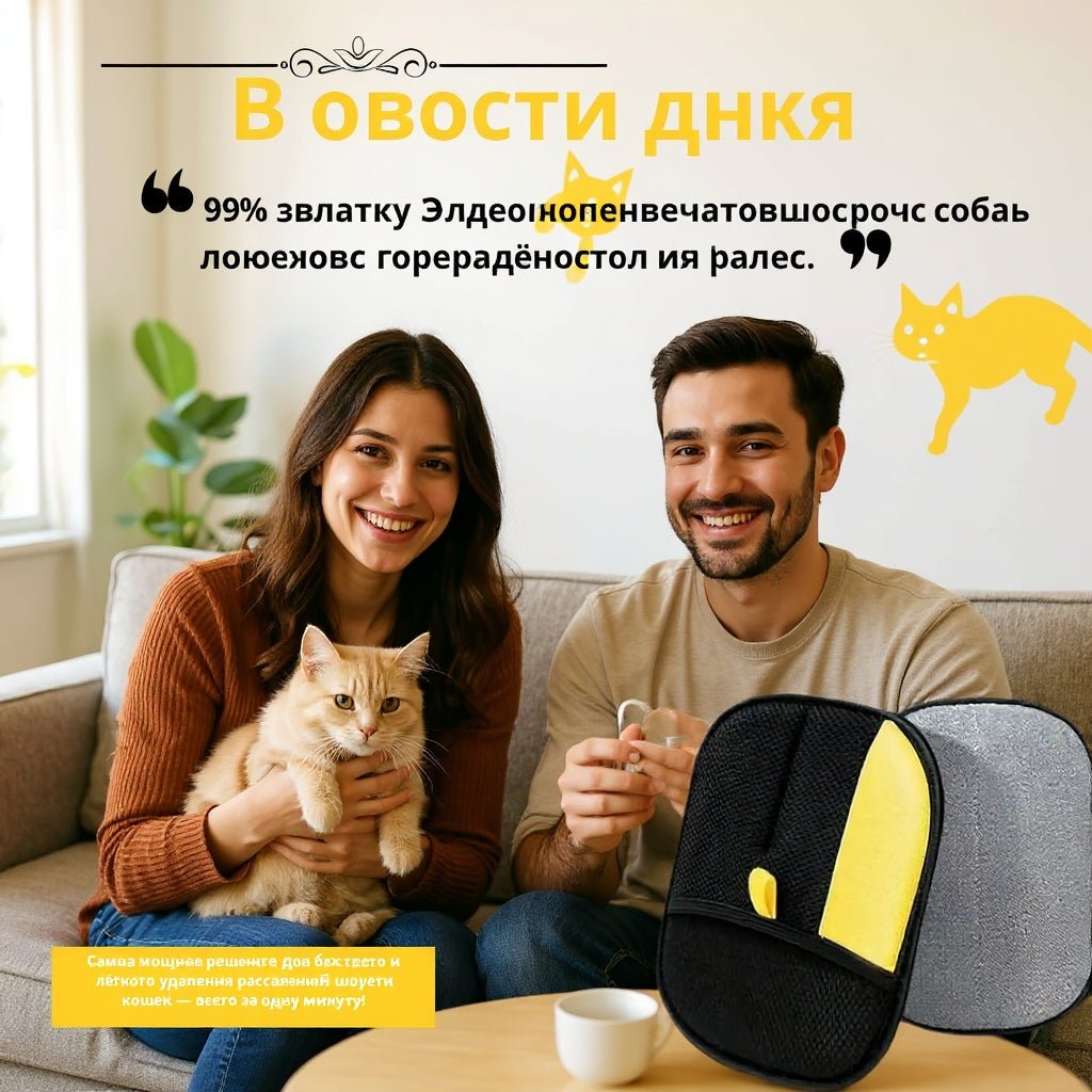 Электростатическое Удаление Волос Любимчика Перчатки( Размер L:24*18см) - Ouna