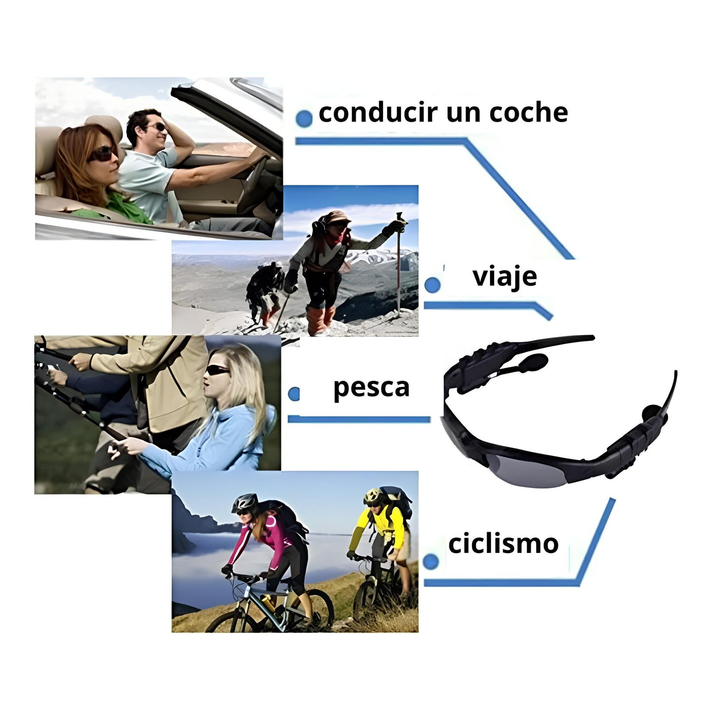 Lentes de sol con audio bluetooth